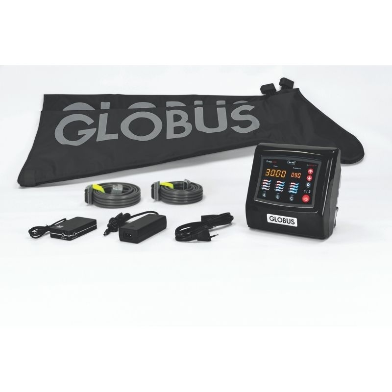 Presoterapia PRESSCARE GSPORT 3 GLOBUS con dos botas, cargador y power bank