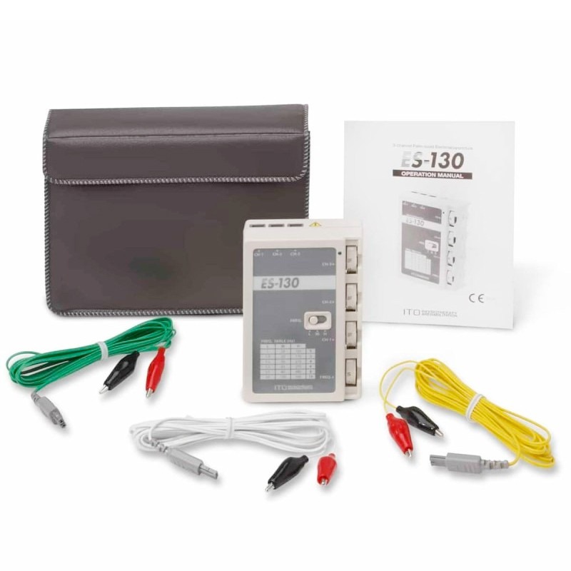 ITO ES-130 ESTIMULADOR ACUPUNTURA 3 CANALES contenido