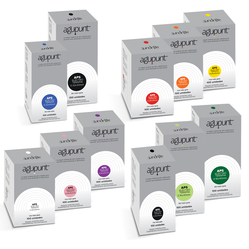 APS Electrotherapy Needles with Guide (100) AGUPUNT (Blanco, 25mm, 0,25mm)