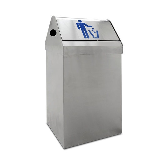 [RMH486004] PAPELERA BASCULANTE 44L INOX