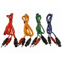 [CX601150] Cable set (4) 6 Pin Banana Compex
