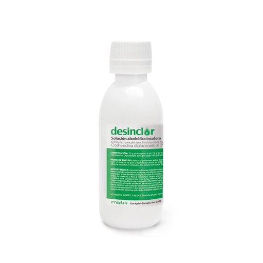 [DES7460100T] DESINCLOR 2% 100ml CLORHEXIDINA SOL. ALCOHOL. 