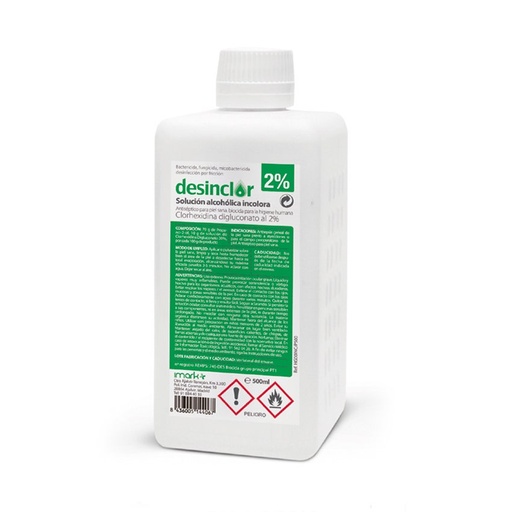 [DES7460500T] DESINCLOR 2% 500ml CLORHEXIDINA SOL. ALCOHOL. 